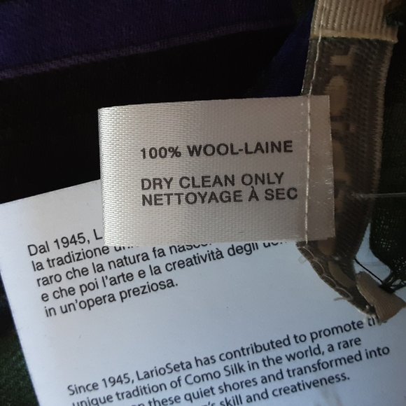 Barbieri Larioseta Italy Lightweight Floral Scarf 100% Fine Wool New! Square 36" - Picture 14 of 14